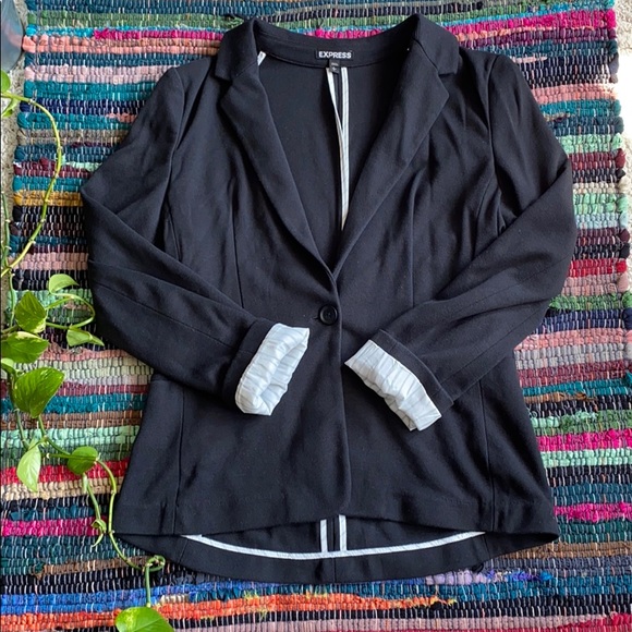 Express Jackets & Blazers - Express Black Button Up Blazer Large
